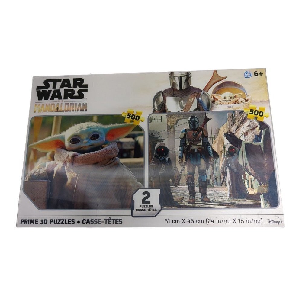 Star Wars Puzzle The Mandalorian Prime‎ 3D 2 Pack 500 Piece Each Lenticular